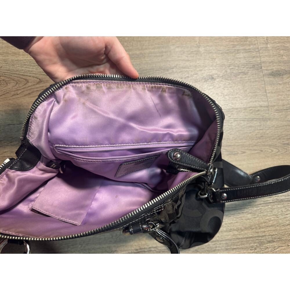 Y2K Coach Madison Op Art Claire Signature Handbag - Gem